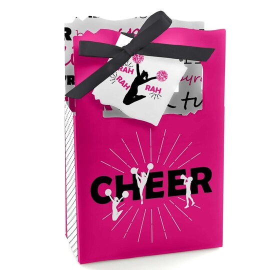 Big Dot of Happiness We've Got Spirit - Cheerleading - Birthday Party or Cheerleader Party Favor Boxes - Set of 12